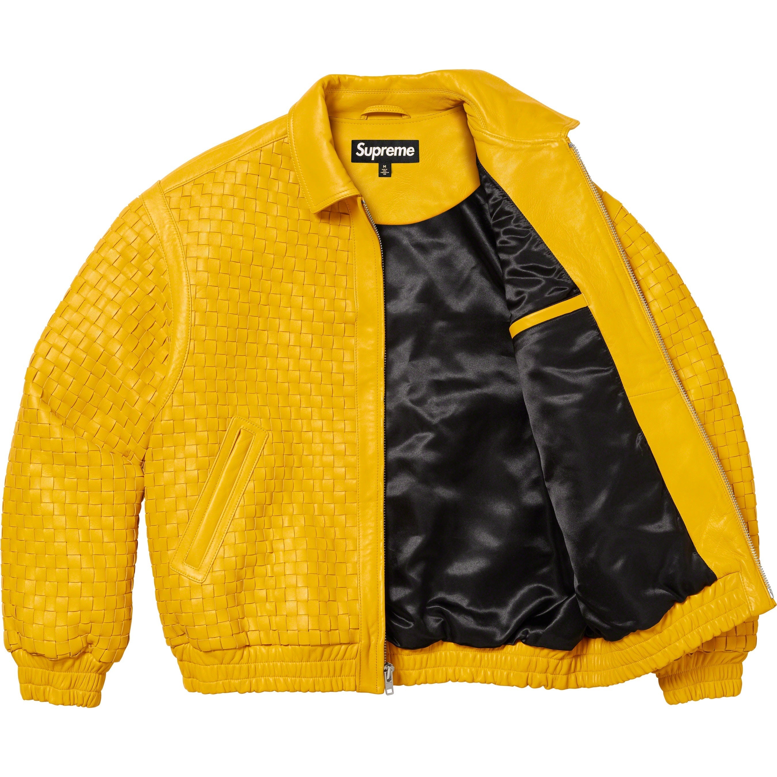Woven Leather Varsity Jacket view 15